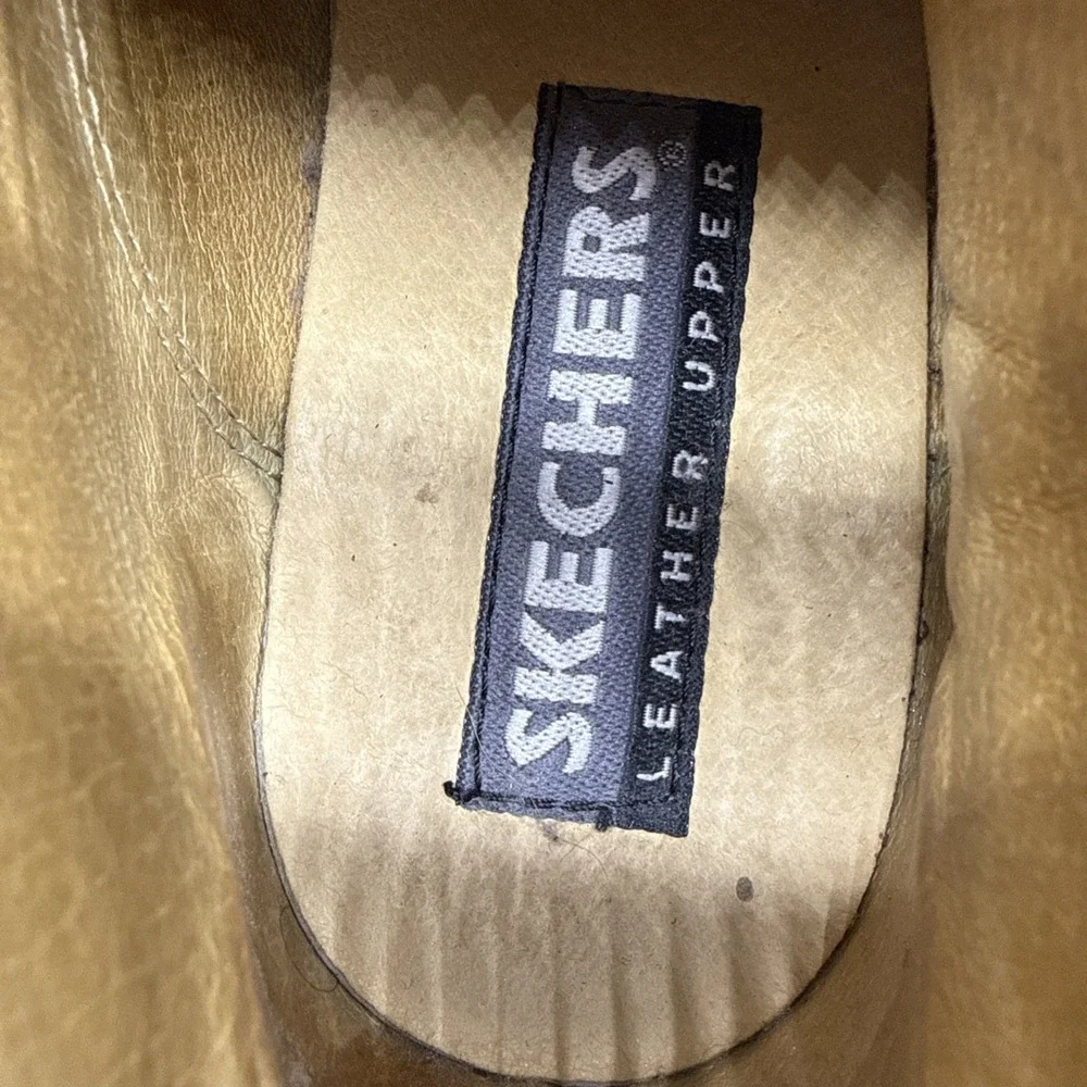 SKECHERS Boot 7.5 Leather Chunky Sole‎ Monk Strap Grunge Goth Cyberpunk Y2K